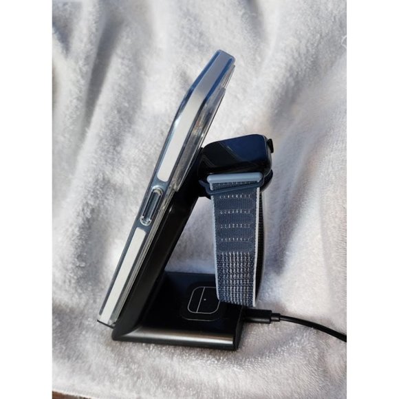 3 in1 Wireless Charging Station Made for Apple Watch iPhone AirPods with Adaptor - Picture 10 of 11